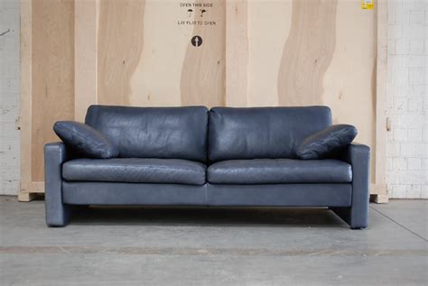 Conseta sofa 2 seats описание модели. Vintage Conseta Sofa aus Blauem Leder von Cor bei Pamono ...