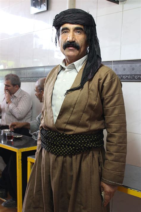 Kurdish Man In A Teahouse Sanandaj Iran Iraq Clothing Traditional