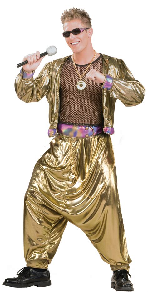 Kostüme Adult 90s Mc Hammer Gold Pants Mens Fancy Dress Costume Party