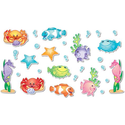 Under The Sea Bulletin Board Accents 136 Pieces Nst3200 North Star
