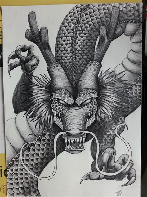 Approximately 16 hours total time to complete this piece. Shenron The Dragon God of Dragon Ball (pencil) by The ...