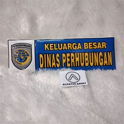 Stiker Nopol Keluarga Besar Dinas Perhubungan Dishub 7x16 cm Jumbo