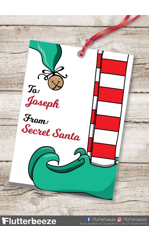 Secret Santa Label Template