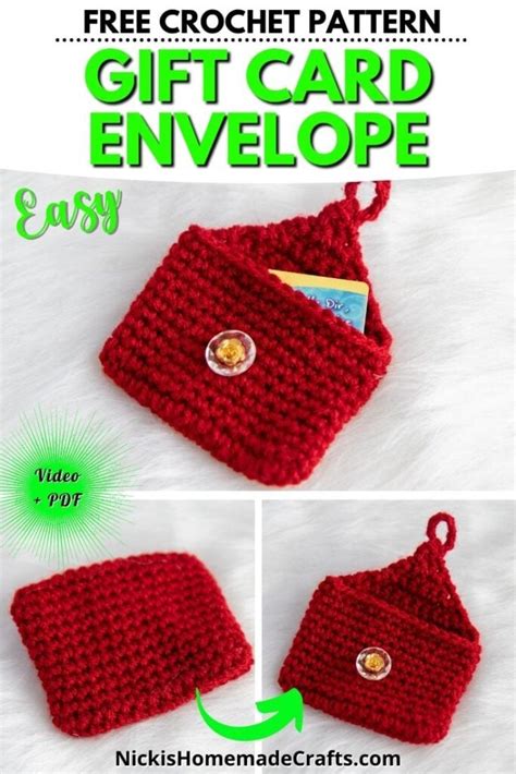 Free Crochet Gift Card Holder Envelope Pattern Nicki S Homemade Crafts