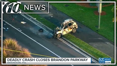 Deadly Crash Closes Part Of Brandon Parkway In Brandon Florida Youtube