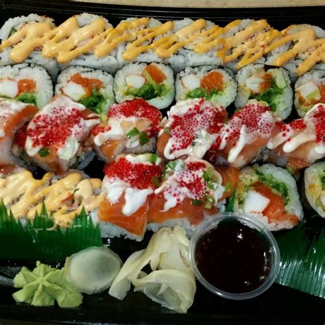 Assorted Maki Rolls Caprese Salad Cobb Salad Sushi Nigiri Rolls