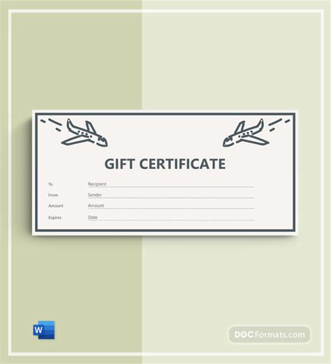 Free Gift Certificate Templates Word Doc Pdf Docformats Com