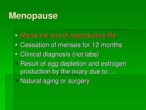 Ppt The Menopause Powerpoint Presentation Free Download Id