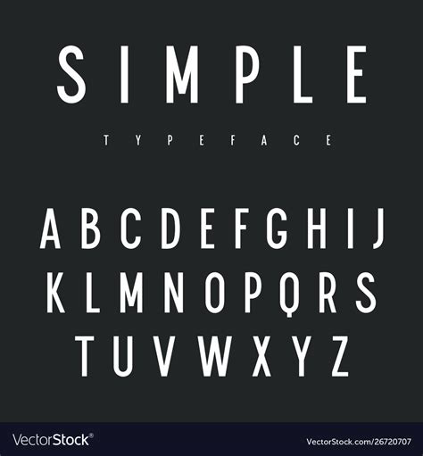 Sans Serif Font 001 Royalty Free Vector Image Vectorstock
