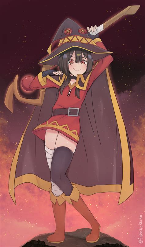 Papermau Konosuba Megumin The Arch Wizard Paper Toy By Paperized