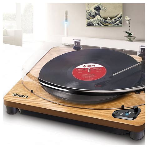 Ion Audio Air Lp Bluetooth Turntable With Usb Conversion Wood