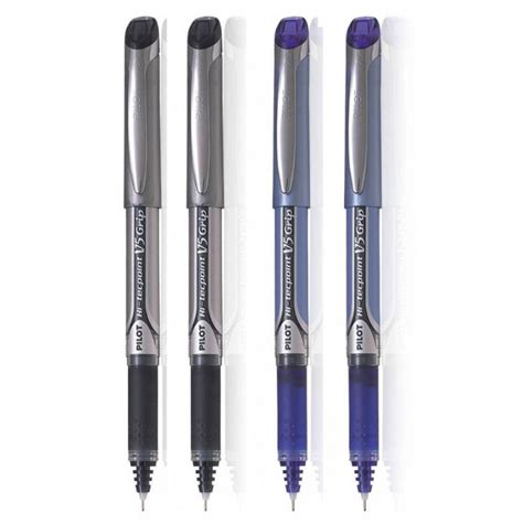 Pilot Hi Techpoint V5 Grip Pen Pack Of 4 2 Blue 2 Black