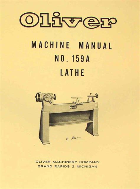 Oliver S A Wood Lathe Operator And Parts Manual A