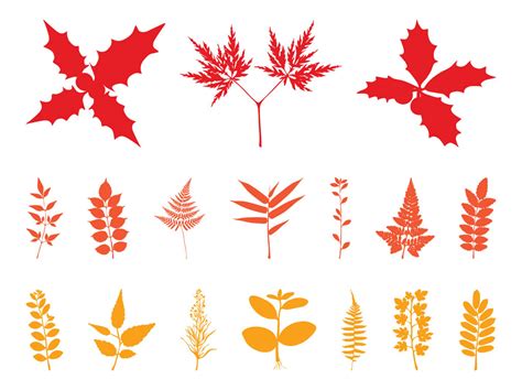 Autumn Leaves Silhouettes Vector Art And Graphics