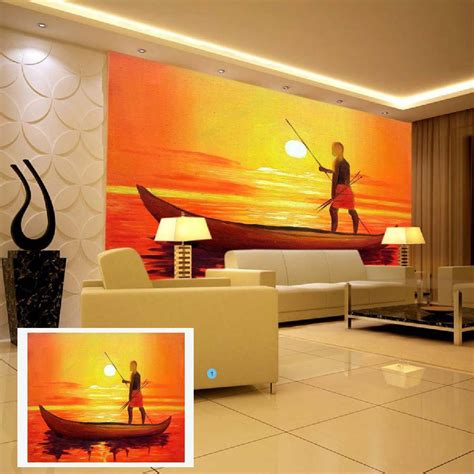 Customized Living Room Wallpaper Sunrise Calm At Rs 120sq Ft