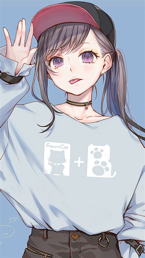 750x1334 Anime Girl Sweater Hoods 4k Iphone 6 Iphone 6s Iphone 7 Hd