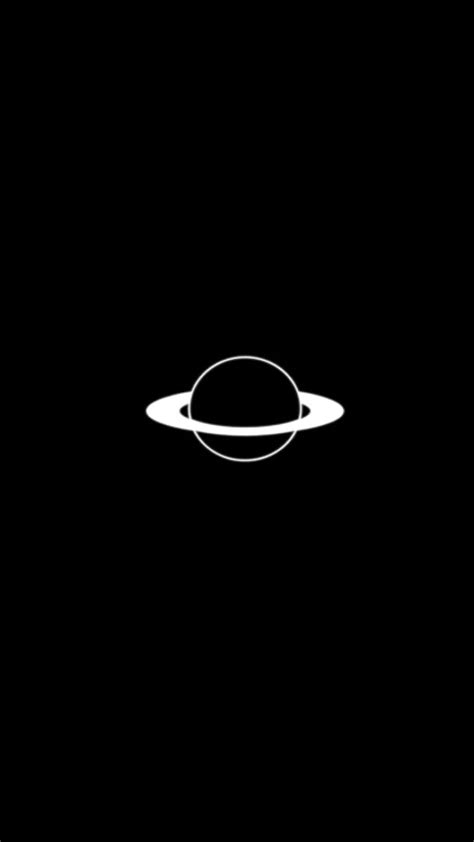 Download Aesthetic White And Black Iphone Saturn Wallpaper