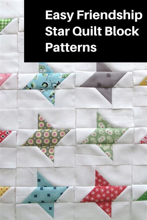 Easy Friendship Star Quilt Block Patterns In 2020 Quilt Patterns
