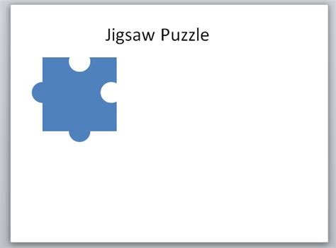 Create a jigsaw puzzle piece in PowerPoint using shapes