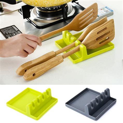 China Kitchen Silicone Utensil Rest With Drip Pad For Multiple Utensils