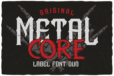 Metalcore Font Duo By Vozzy Vintage Fonts And Graphics Thehungryjpeg