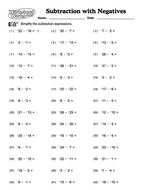 What's It Worth Adding Positive And Negative Numbers Worksheet Answers