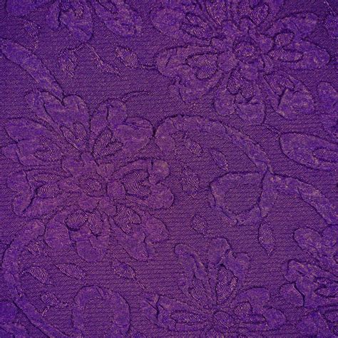 purple floral textured satin semi sheer fashion fabric shiny flowers lightweight polyester