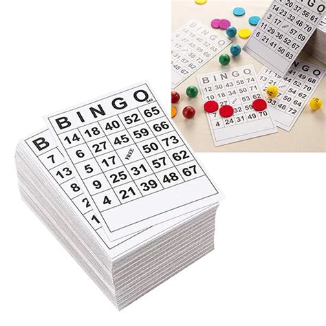 60pcs Large Bingo Cards Easy Read For Adults And Children Bingo Game