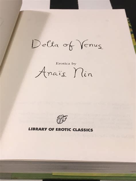 Delta Of Venus Erotica By Anais Nin Hardcover Book