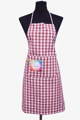 Cotton Checked Florina Waterproof Brown Check Apron For Kitchen Size Large At Rs 225 In Mumbai