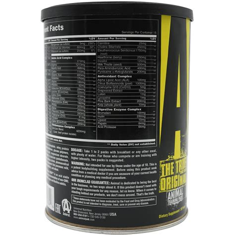 Universal Nutrition Animal Pak Multi Vitamins Available In 15 30 And