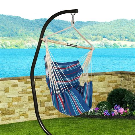 Bliss Hammocks Multi Color Hammock Chair With Collapsible Push Pin