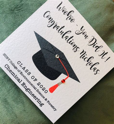 Personalised Graduation University Custom Card Etsy