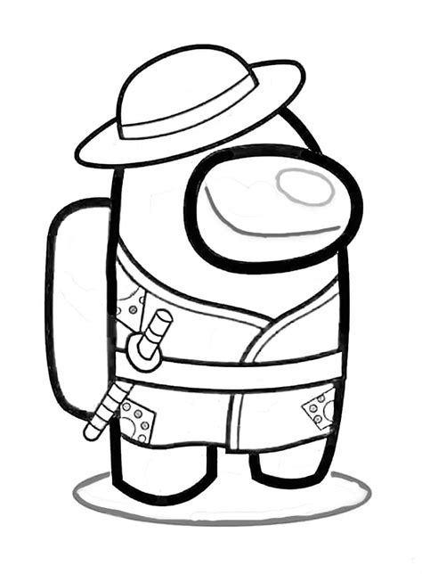 Coby Among Us Coloring Page - Anime Coloring Pages