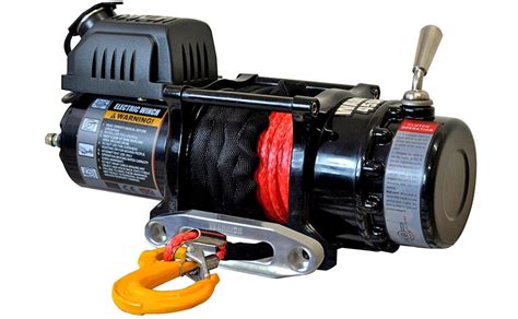 warrior spartan 8000 12v electric winch with synthetic rope ninja power tools