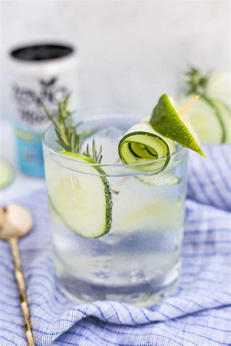Refreshing Cocktail Recipe Cucumber Vodka Soda With Lime Rosemary