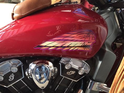 Custom tank decal, 2015 Indian Scout, Indian warbonnet. | Indian scout, 2015 indian scout ...