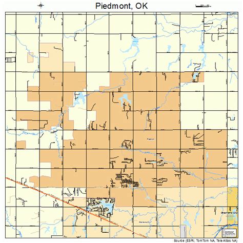 Piedmont Oklahoma Street Map 4058700