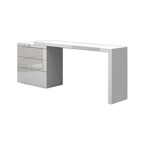 Casabianca Furniture Nest High Gloss White Lacquer Extendable Office