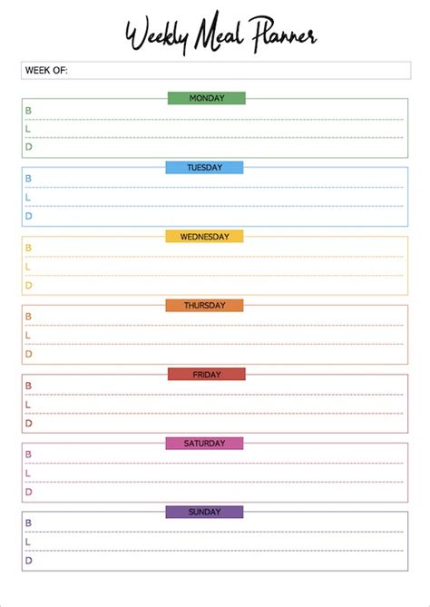 ᐈ Free Printable Meal Planner Templates Pdf And Word