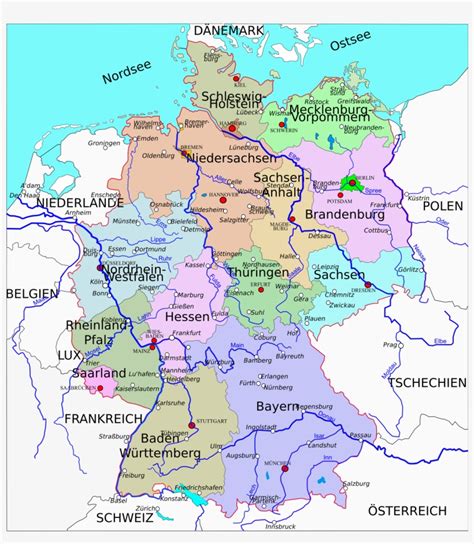 Regions Of Germany Map