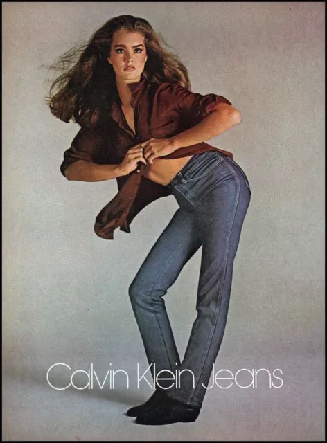 1981 Brooke Shields 16 Yo Risque Photo Calvin Klein Jeans Retro Print Ad Ads30 4895 Picclick