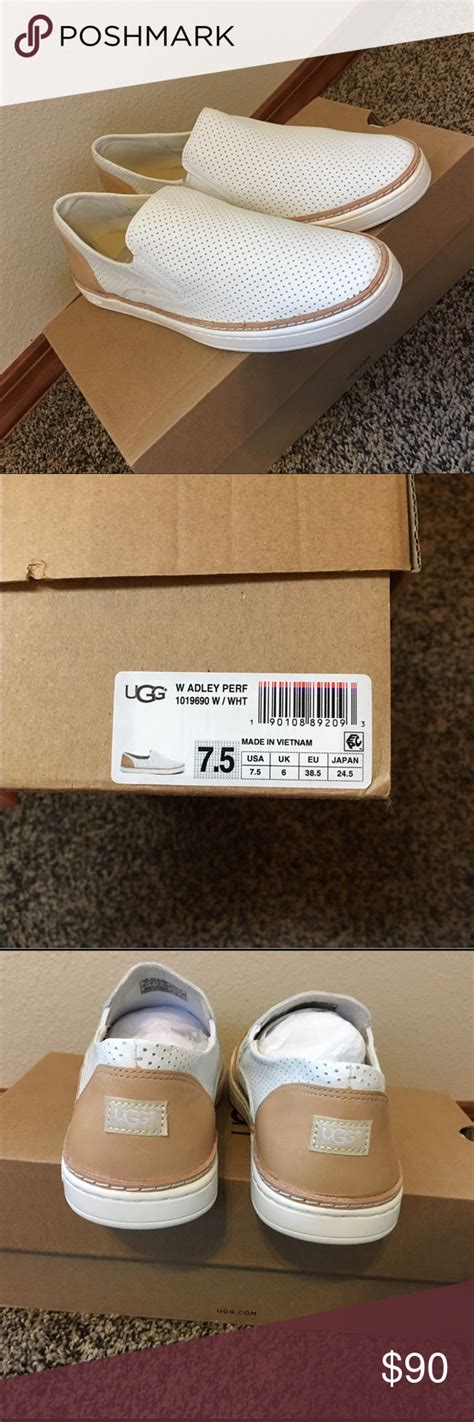 New Ugg Adley Perf Slip Ons Uggs Womens Uggs Leather Heels