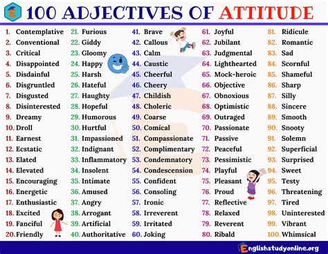 Words To Describe Someones Attitude