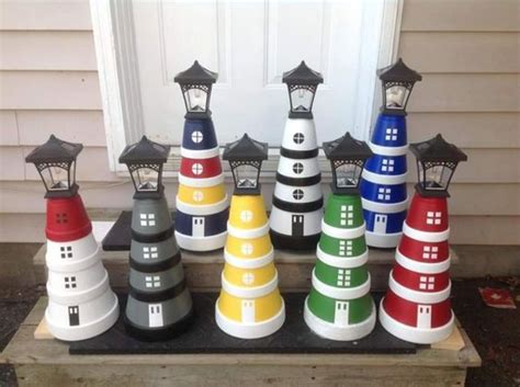 20 Diy Clay Pot Lighthouses That Are Truly Works Of Art Clay Pot