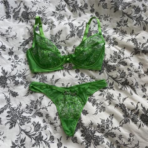 Ann Summers Green Lingerie Set 💚 Never Worn 34d Depop