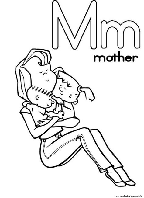 If your mother really enjoys flowers, go above and beyond just one free printable mother's day coloring page! M Is For Mother Free Alphabet Sd842 Coloring Pages Printable