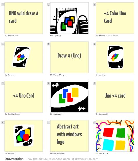 Instead, he can choose to throw his draw 4 or pick up 4 cards (in case he have some strategy in his mind). UNO wild draw 4 card - Drawception