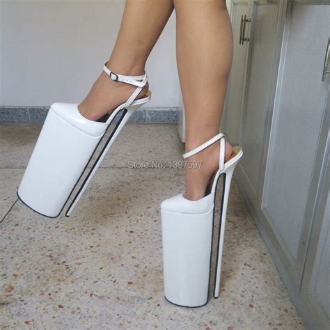 new design full grain leather pump extreme high heel 40cm high heel 27cm platform women shoes