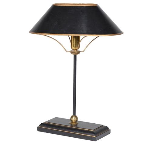Black And Gold Table Lamp With Black Shade Mulberry Moon